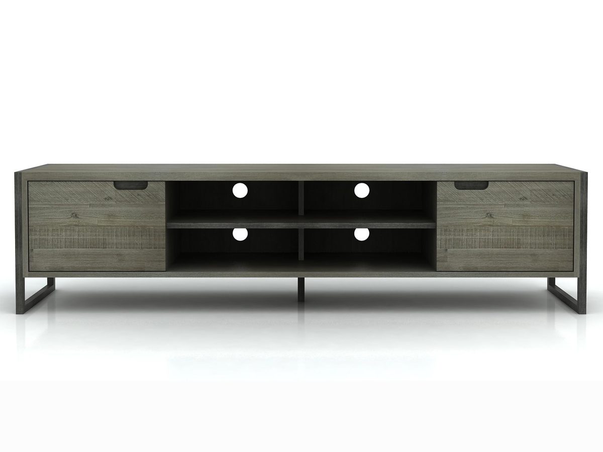 Komoda loftowa z prostymi metalowymi nogami i drewna akacji – Vento