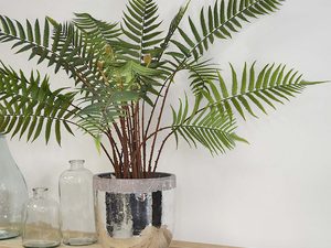 Miniaturka 11 - Konsola glamour z intarsją w naturalnym drewnie i stalowymi nogami – Luxe