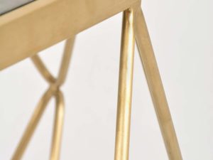 Miniaturka 8 - Pomocniczy stolik glamour ośmiokątny złoto szary