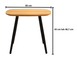 Miniaturka 4 - Stolik Drewniany Mały z Geometryczną Nóżką – Linaro 01