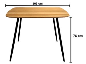 Miniaturka 2 - Stół dębowy kwadratowy wymiary 103x76 cm katalogowe