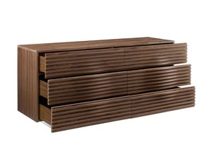 Miniaturka 2 - komoda z litego drewna dębowego z trzema szufladami w stylu nowoczesnym