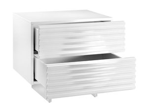 Miniaturka 2 - Designerska szafka z wysuwaną szufladą i poziomymi żłobieniami