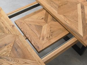 Miniaturka 3 - Kwadratowy stolik loftowy z blatem z drewna olejowanego
