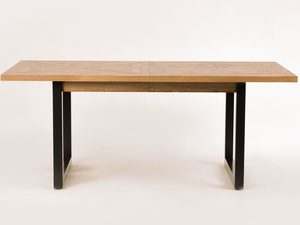 Miniaturka 1 - Stół jadalniany z naturalnym blatem i loftową ramą