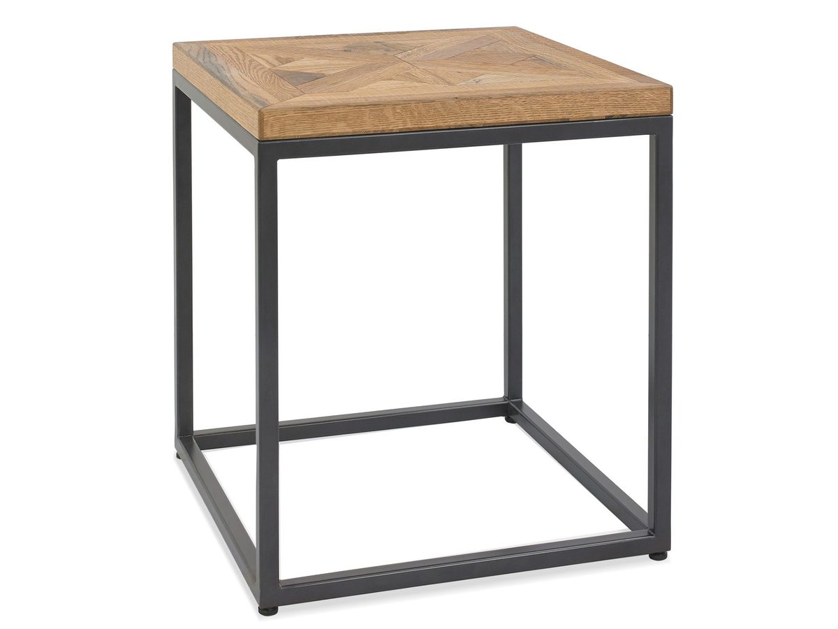 Stolik loftowy z drewnianym blatem i stalową konstrukcją – Karma