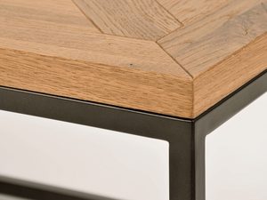 Miniaturka 2 - Zbliżenie na blat dębowy z precyzyjną intarsją X