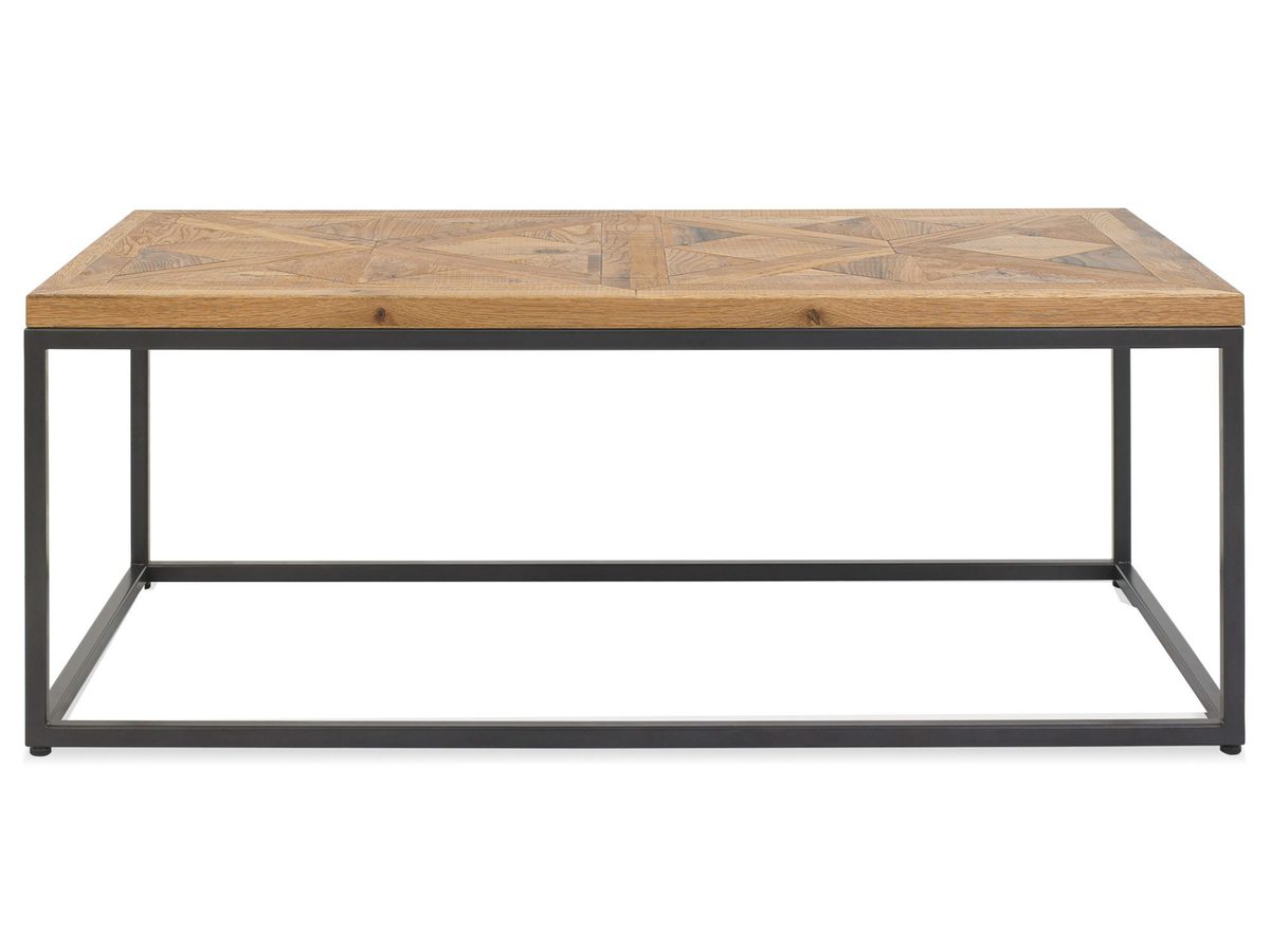 Stolik kawowy loftowy z drewnianym blatem i stalową konstrukcją – Karma