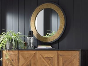 Miniaturka 3 - Komoda z olejowanego drewna dębowego i metalową podstawą