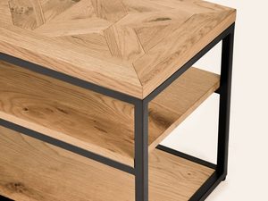 Miniaturka 1 - ront szafki z intarsją w kształcie X z naturalnego dębu