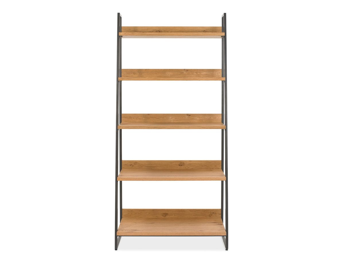 Regał loftowy na stalowych nogach z naturalnym drewnem – Karma