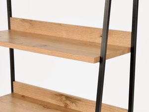 Miniaturka 2 - Zbliżenie na półki z naturalnego drewna dębowego olejowanego