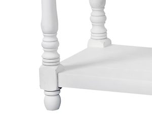 Miniaturka 2 - Detal drewnianego blatu stołu w stylu prowansalskim kolor biały