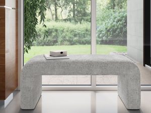 Miniaturka 2 - Ławka tapicerowana szara do sypialni i salonu