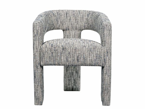 Melanżowe krzesło boucle z grubym, wygodnym siedziskiem