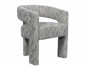 Miniaturka 1 - Designerskie krzesło tapicerowane w kolorze popielatym