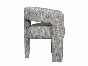 Miniaturka 2 - Nowoczesne krzesło boucle w odcieniu szarego melanżu