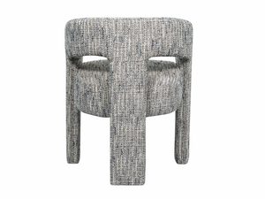 Miniaturka 3 - Krzesło boucle melanż szaro-beżowy z łukowatym oparciem