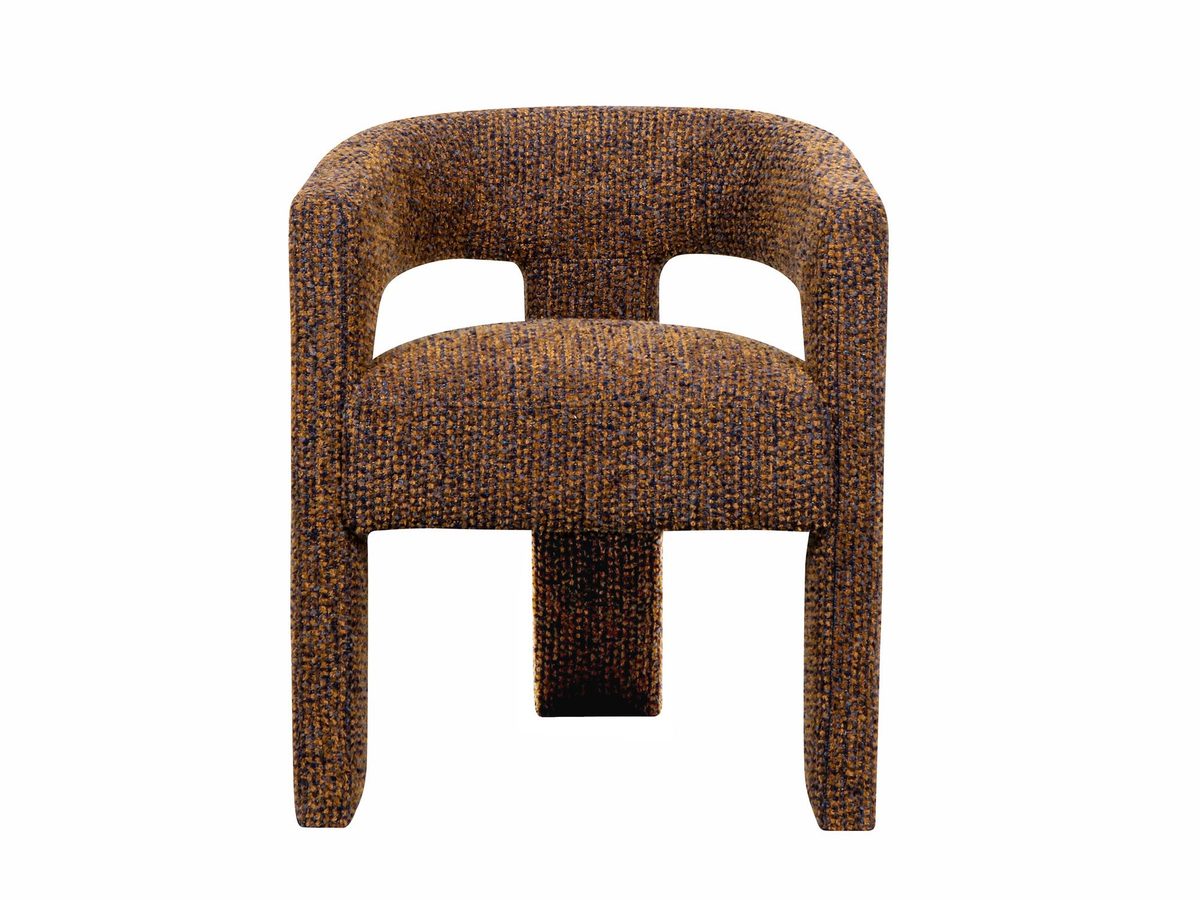 Krzesło Tapicerowane Niebiesko-Cynamonowe z Obłymi Kształtami – Edinburgh