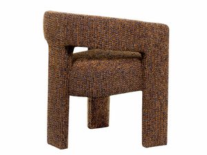 Miniaturka 2 - Designerskie krzesło boucle w odcieniu rdzawego brązu