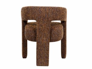 Miniaturka 3 - Ceglaste krzesło tapicerowane boucle z miękką konstrukcją