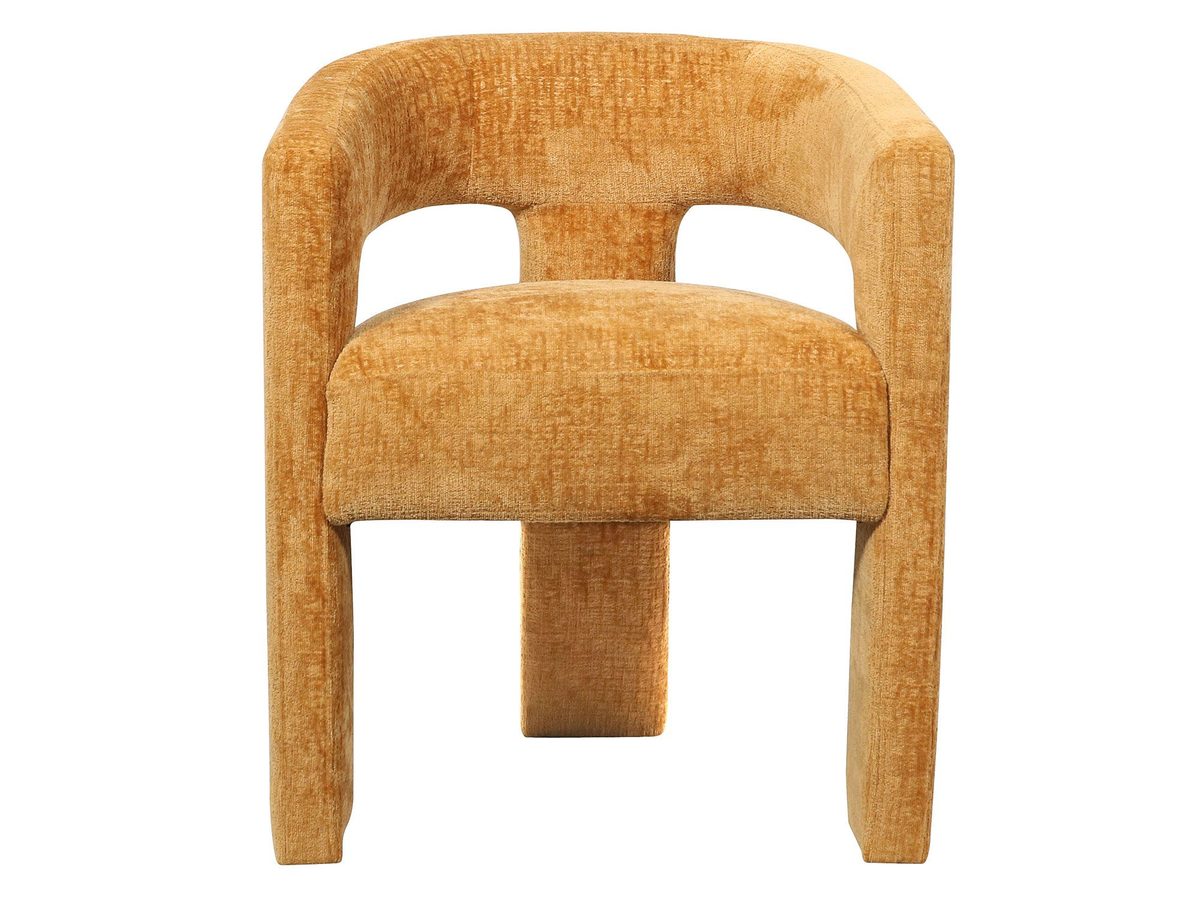 Hoker Złoto-Pomarańczowy z Tapicerką Szenilową – Edinburgh