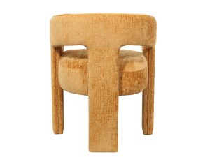 Miniaturka 2 - Designerskie krzesło z grubą tapicerką w kolorze pomarańczowym