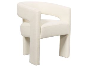 Miniaturka 1 - Stylowe krzesło boucle z jasnym obiciem do jadalni lub salonu