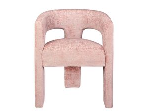 Miniaturka 5 - Krzesło w stylu glamour z obiciem w kolorze pudrowego różu