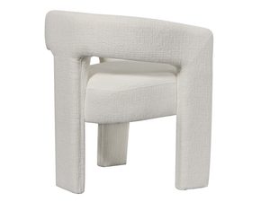 Miniaturka 2 - Nowoczesne krzesło obite tkaniną boucle w odcieniu écru