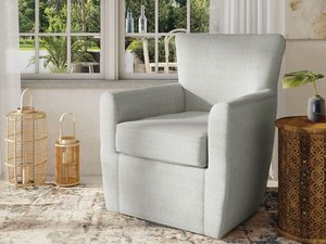 Miniaturka 3 - Nowoczesny fotel tapicerowany szary, eleganckie krzesło do salonu, stylowy fotel nowoczesny.