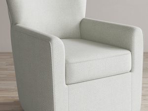 Miniaturka 2 - Nowoczesny fotel w jasnoszarym kolorze, minimalistyczny fotel nowoczesny.