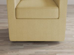 Miniaturka 1 - Nowoczesny fotel tapicerowany beżowy, masywne podłokietniki, komfortowy fotel nowoczesny.