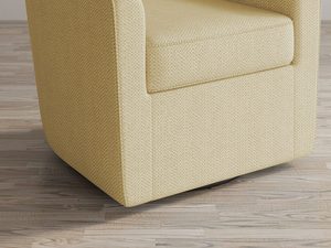 Miniaturka 2 - Fotel tapicerowany beżowy, masywne podłokietniki, komfortowy fotel nowoczesny.