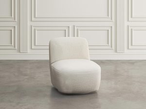 Miniaturka 2 - Minimalistyczny fotel tapicerowany w kolorze kremowym