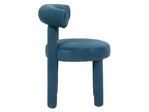 Miniaturka 2 - Krzesło tapicerowane niebieskie z oparciem