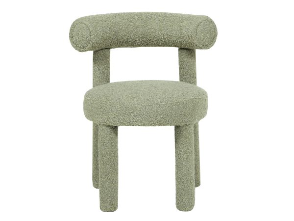 Krzesło tapicerowane jasnozielone z oparciem nowoczesne