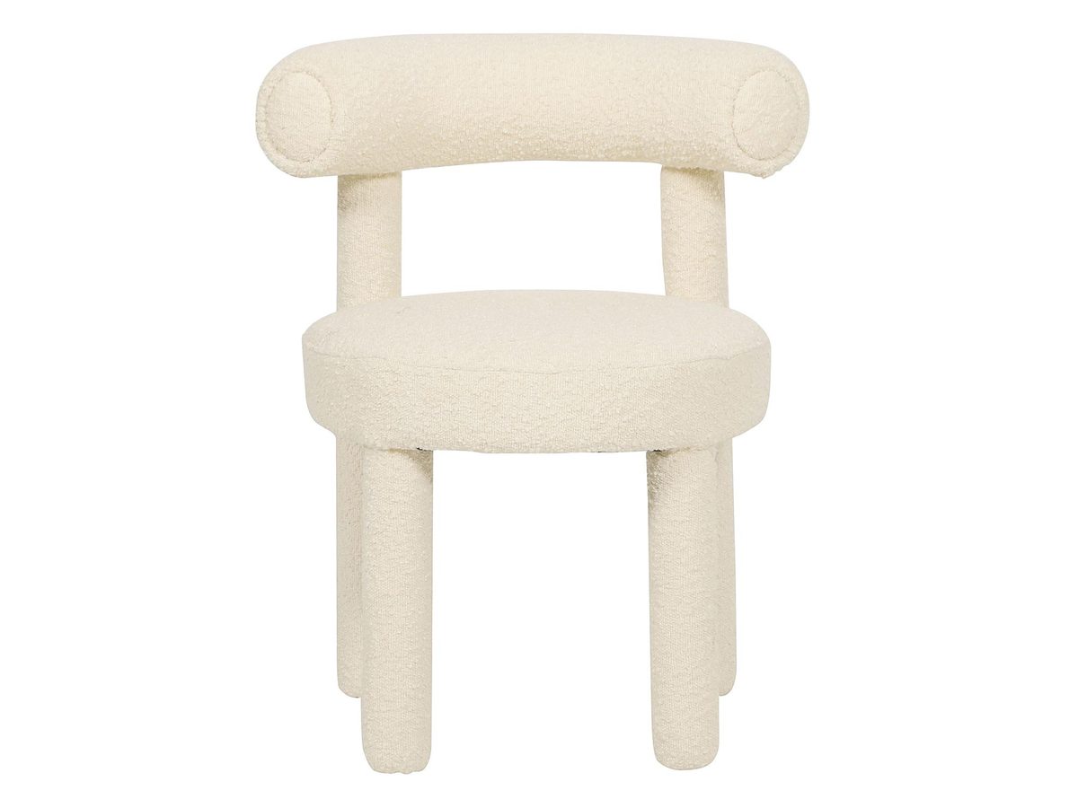 Krzesło Tapicerowane Jasnokremowe w Stylu Nowoczesnym – Edinburgh