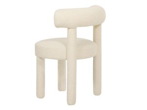 Miniaturka 3 - Krzesło tapicerowane kremowe z widokiem bocznym