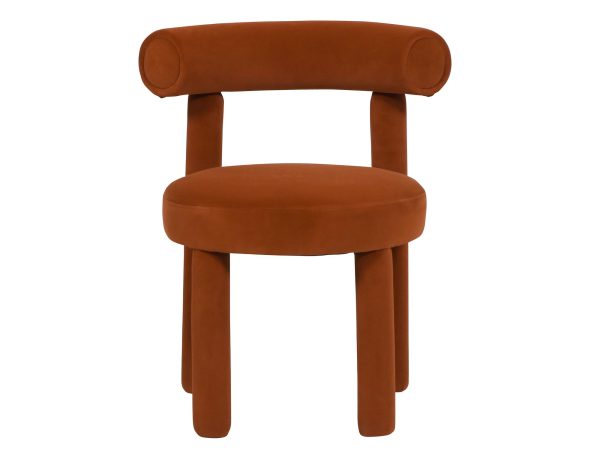 Krzesło tapicerowane kremowe, pełny widok