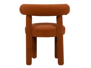 Miniaturka 2 - Krzesło tapicerowane kremowe z walcowatym oparciem