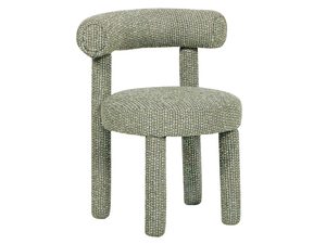 Miniaturka 1 - Krzesło tapicerowane jasnozielone, widok na trzy nogi