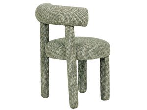 Miniaturka 3 - Krzesło tapicerowane w jasnozielonym kolorze z oparciem walcowatym