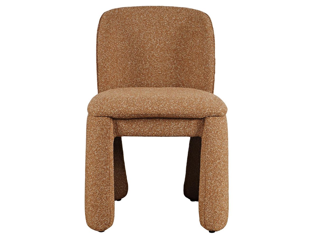 Krzesło Tapicerowane Pomarańczowe z Obłymi Kształtami – Edinburgh