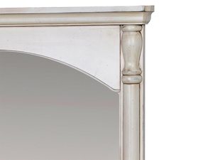 Miniaturka 1 - Drewniane lustro w dekoracyjnej ramie w stylu prowansalskim kolor biały