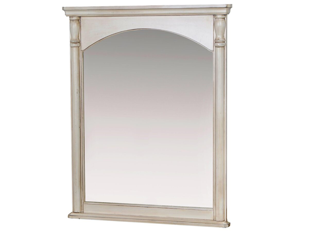 Lustro prowansalskie z frezowaną ramą w kolorze kremowym – Garda