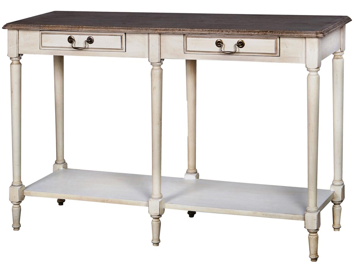 Konsola prowansalska na toczonych nogach z metalowymi uchwytami – Garda