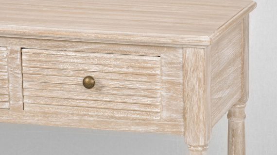 Miniaturka 4 - Konsola w stylu boho z drewnianym blatem i metalowymi uchwytami – Toscana