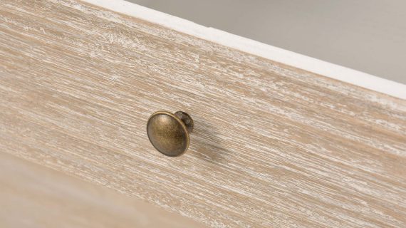 Miniaturka 6 - Konsola w stylu boho z drewnianym blatem i metalowymi uchwytami – Toscana