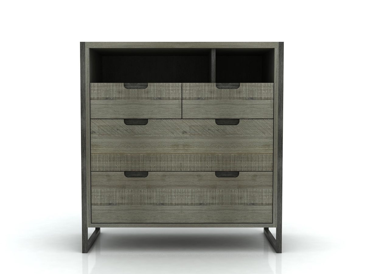 Komoda loftowa z systemem soft-close i metalowymi nogami – Vento